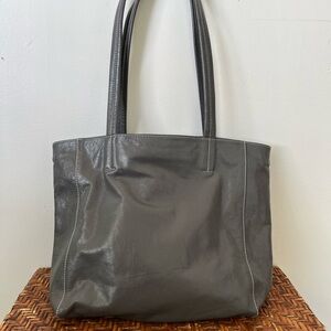 LATICO Abigail gray leather tote handbag